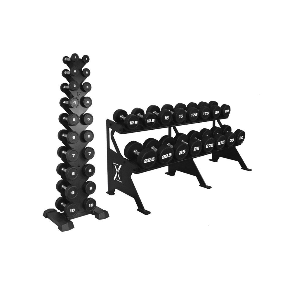 Xpeed Premium 1-30kg CPU Dumbbell Set + Rack