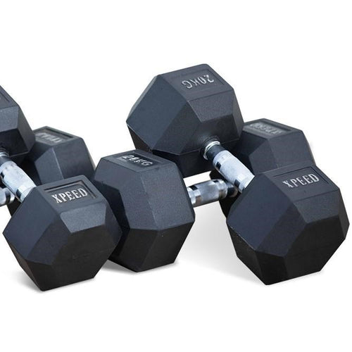 Load image into Gallery viewer, Xpeed Rubber Hex Dumbbells
